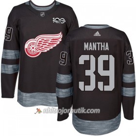 Män Ishockey Detroit Red Wings Tröja Anthony Mantha 39 1917-2017 100th Anniversary Adidas Svart Authentic